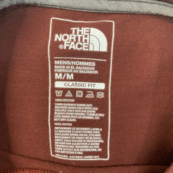 The North Face Tee Men M Medium Garnet Classic Fit Cotton Short Sleeve Crew Neck - Picture 5 of 8